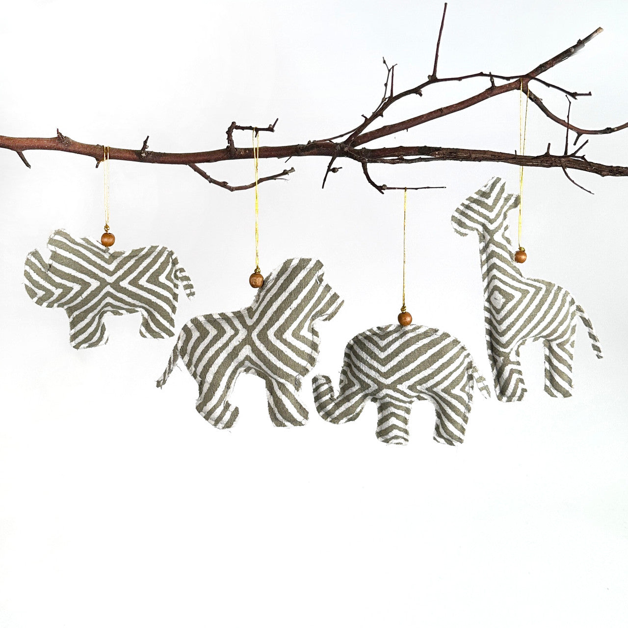 African Animals Ornaments - Set of 4