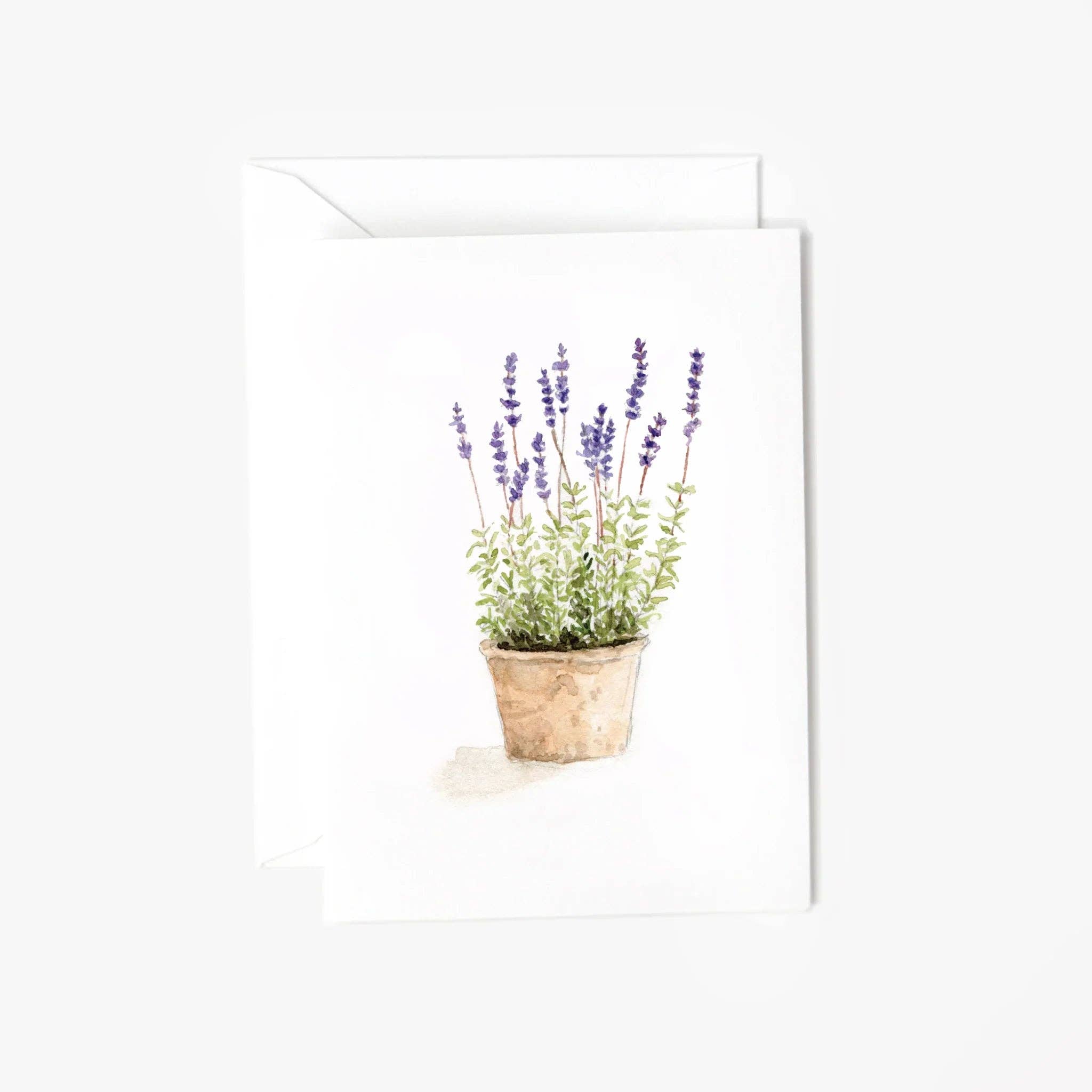 Lavender mini enclosure notecard