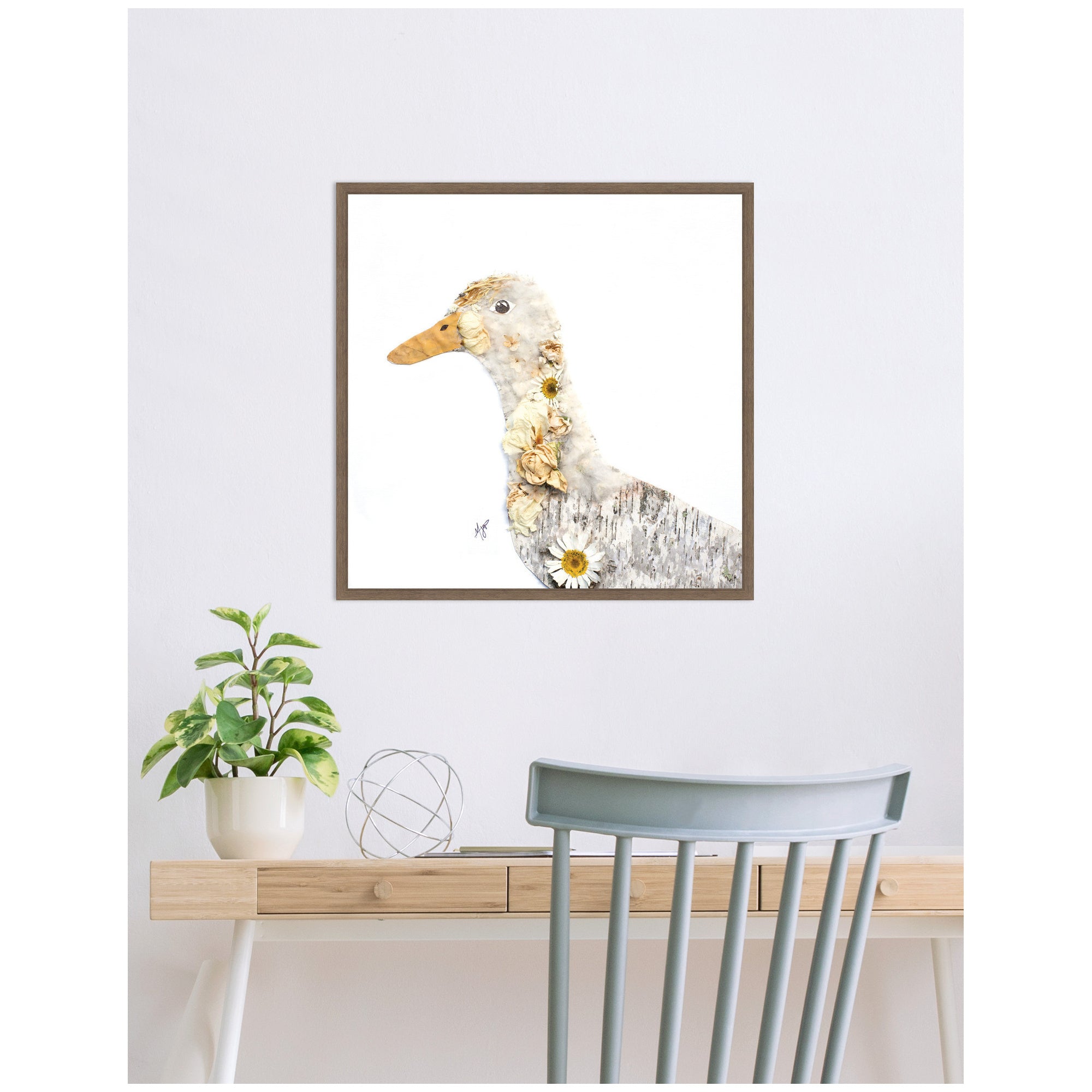 Duck No. 1 by Madeline Jeppesen Framed Canvas Wall Art Print