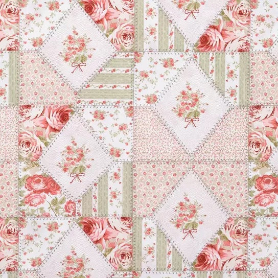 Pink Green Patchwork Ruffle Nursing Pillow Cover