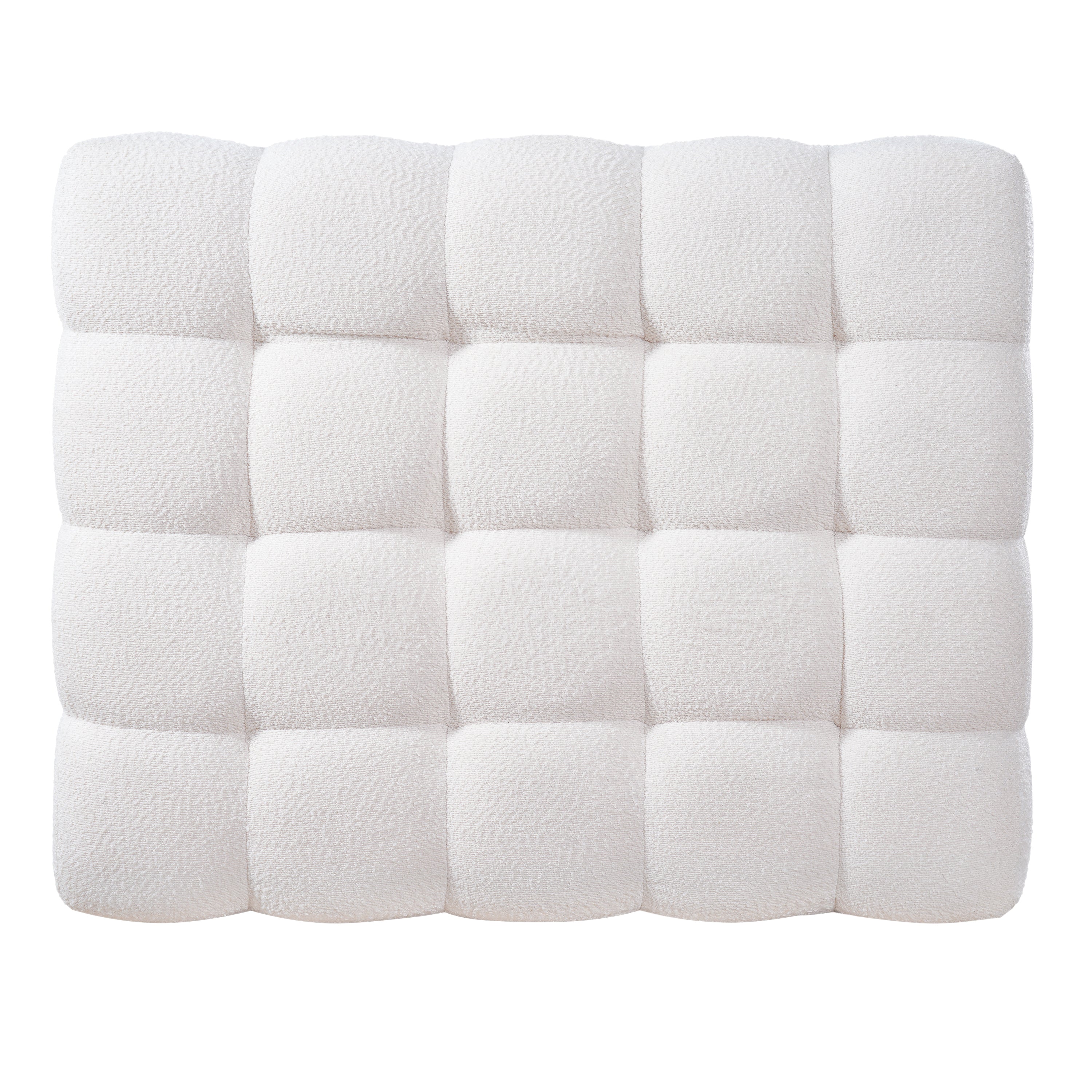 White Boucle Multipurpose Ottoman
