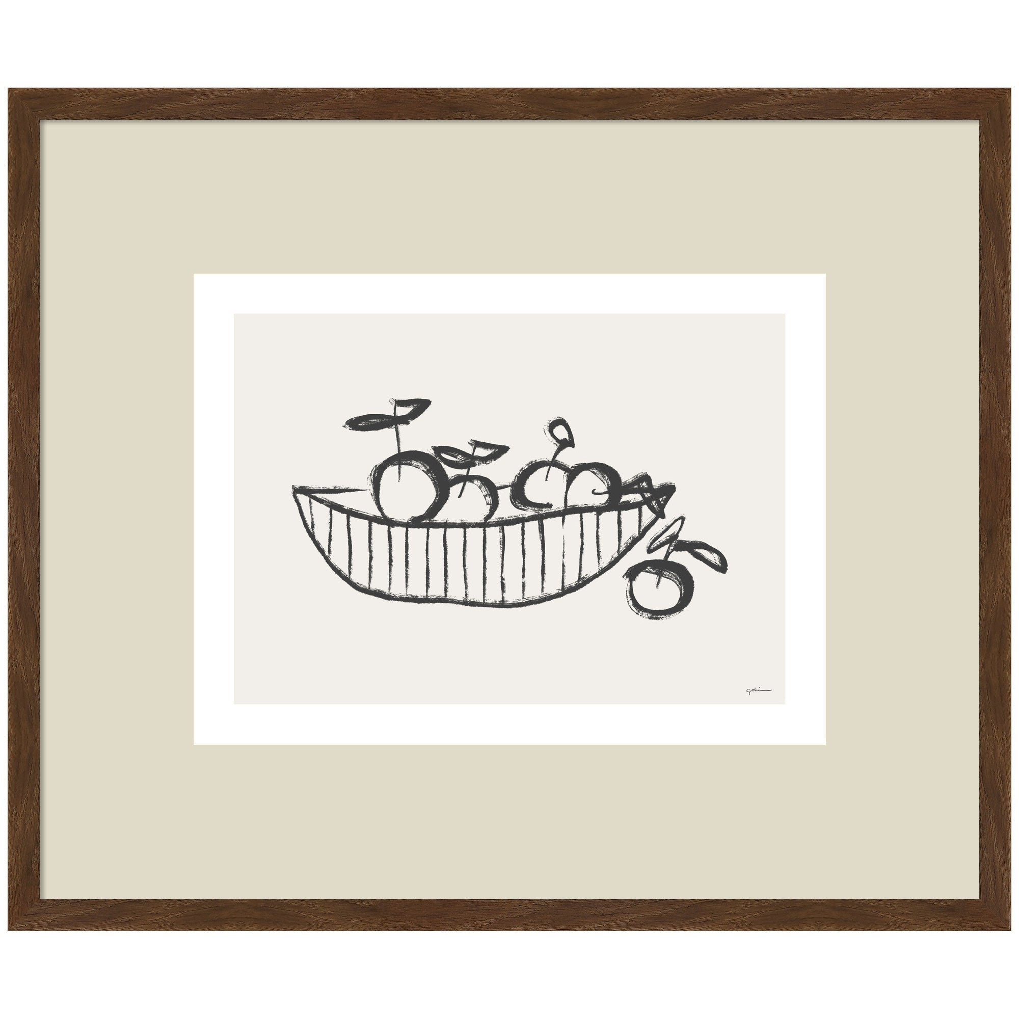 Orange Basket by Gabrielly Guedes Framed Wall Art Print