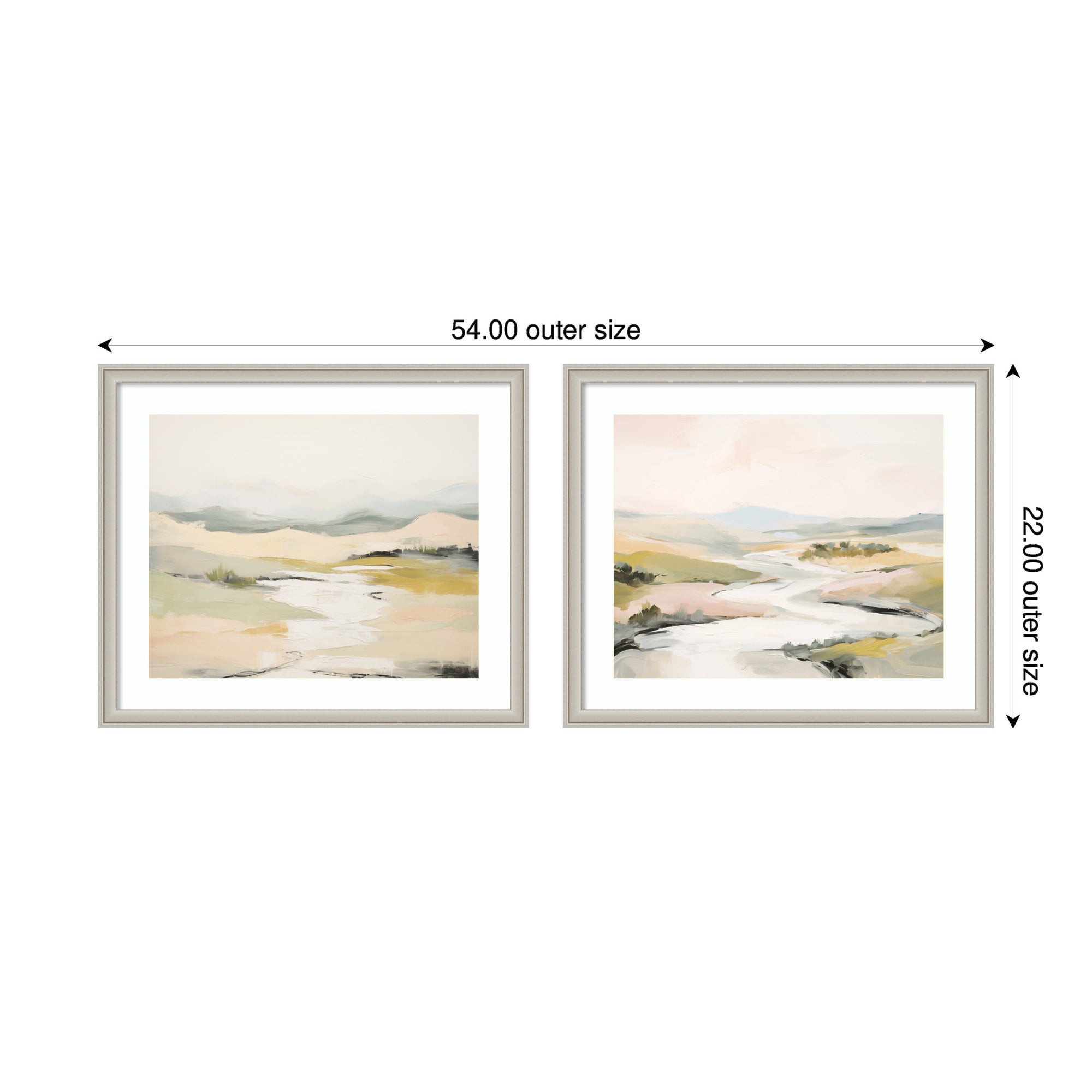 Tranquil Landscape No. 1 & No. 2 2 Piece Framed Wall Art Print Set by Amy Lighthall