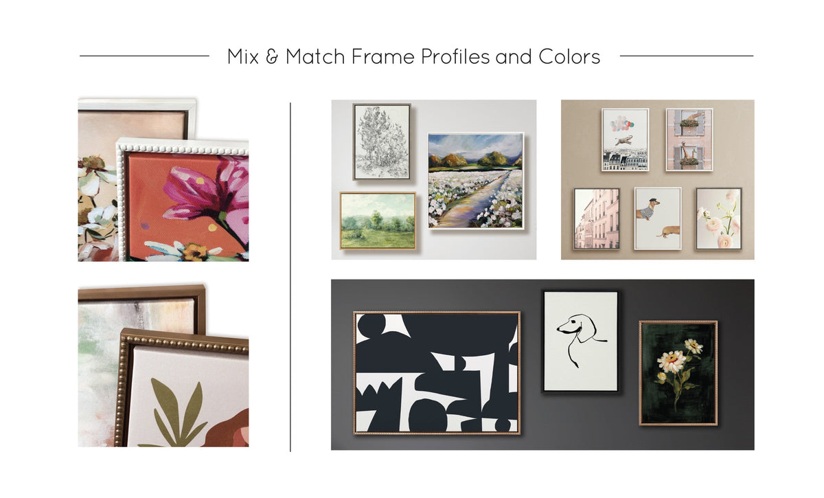 Sylvie Traditional Painterly Summer Meadows Framed Canvas Art Set by The Creative Bunch Studio