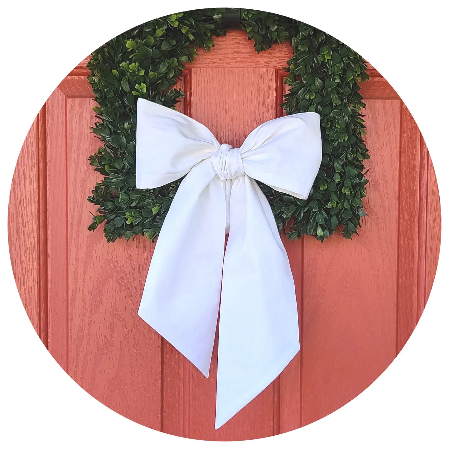 White Linen Wreath Sash - 74 inches