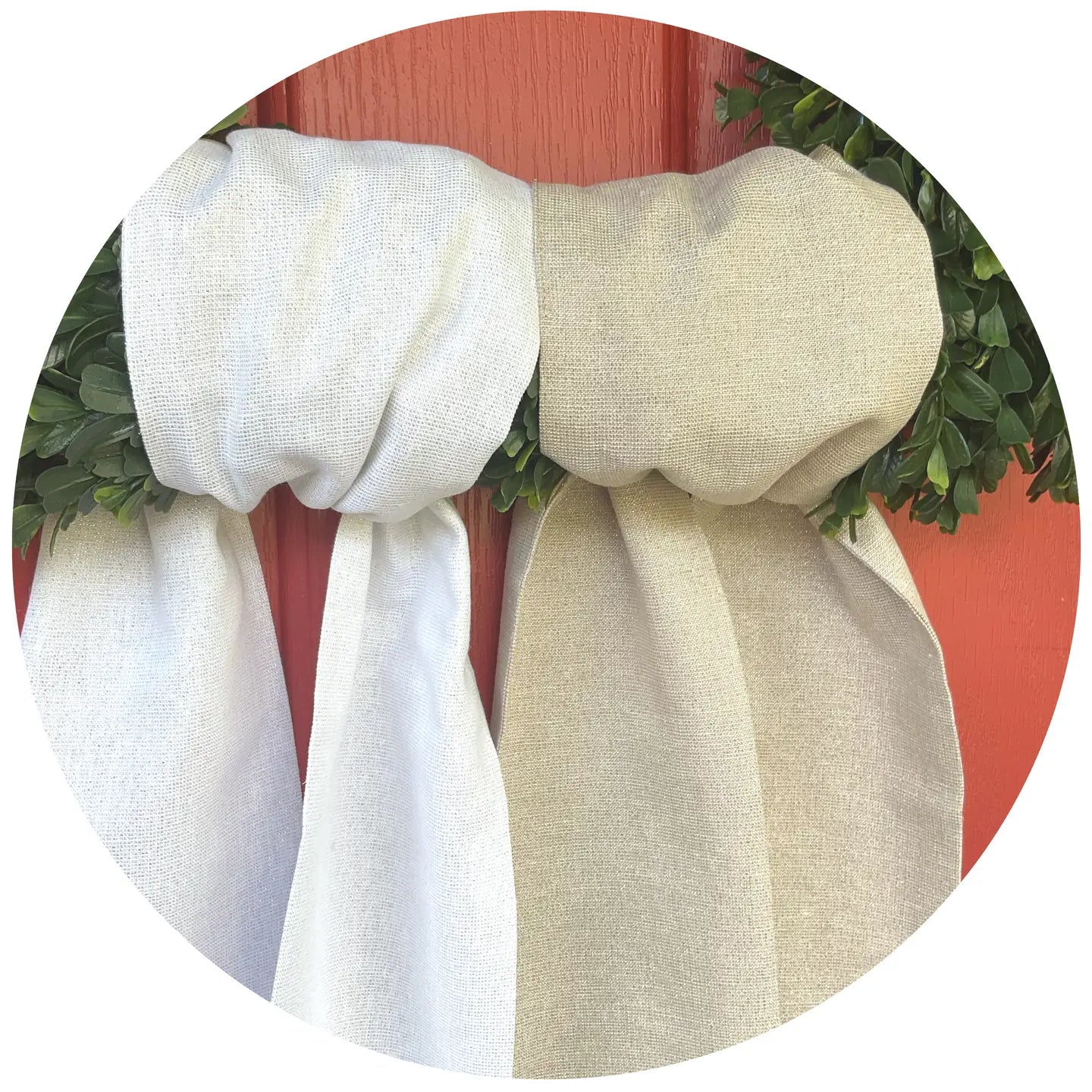 Vintage Linen Wreath Sash
