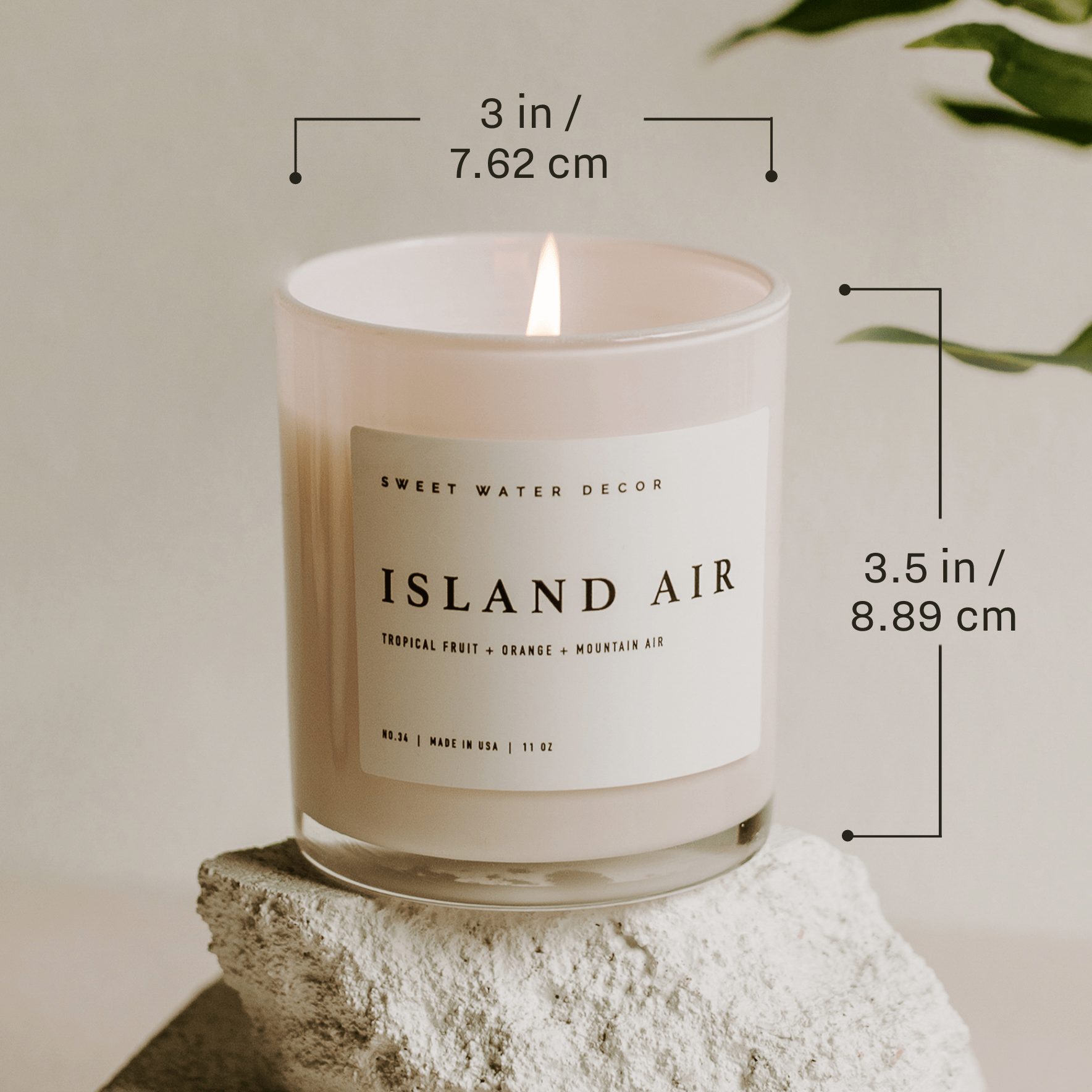 Thank You! Soy Candle - White Jar - 11 oz (Island Air)
