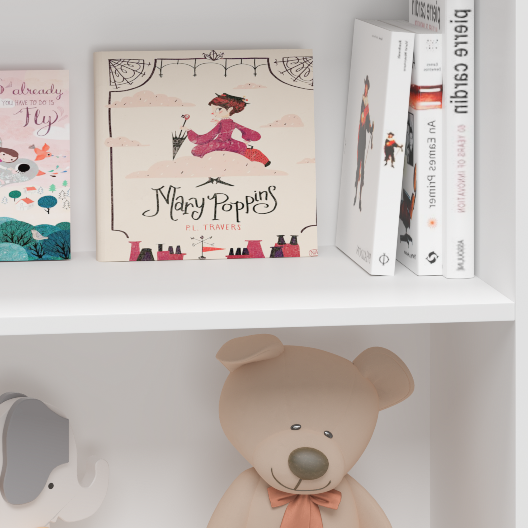 Kids 3-Tier Bookcase Children's Book Display Bookshelf Toy Storage Cabinet Organizer for Children's Room