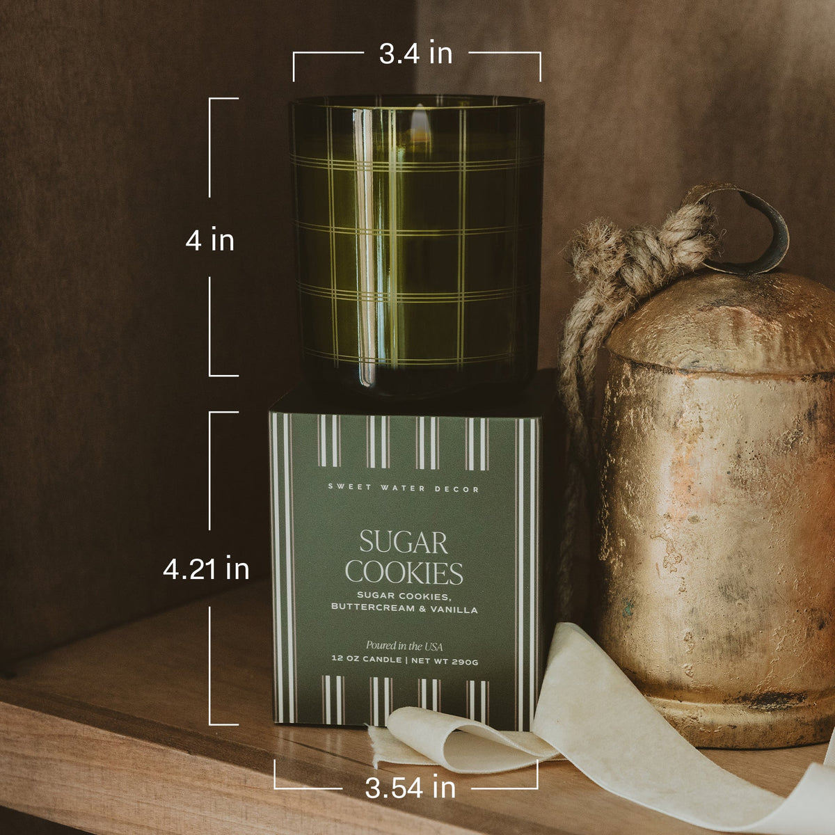 Warm and Cozy Soy Candle - Boxed Tinted Glass Jar - 12 oz