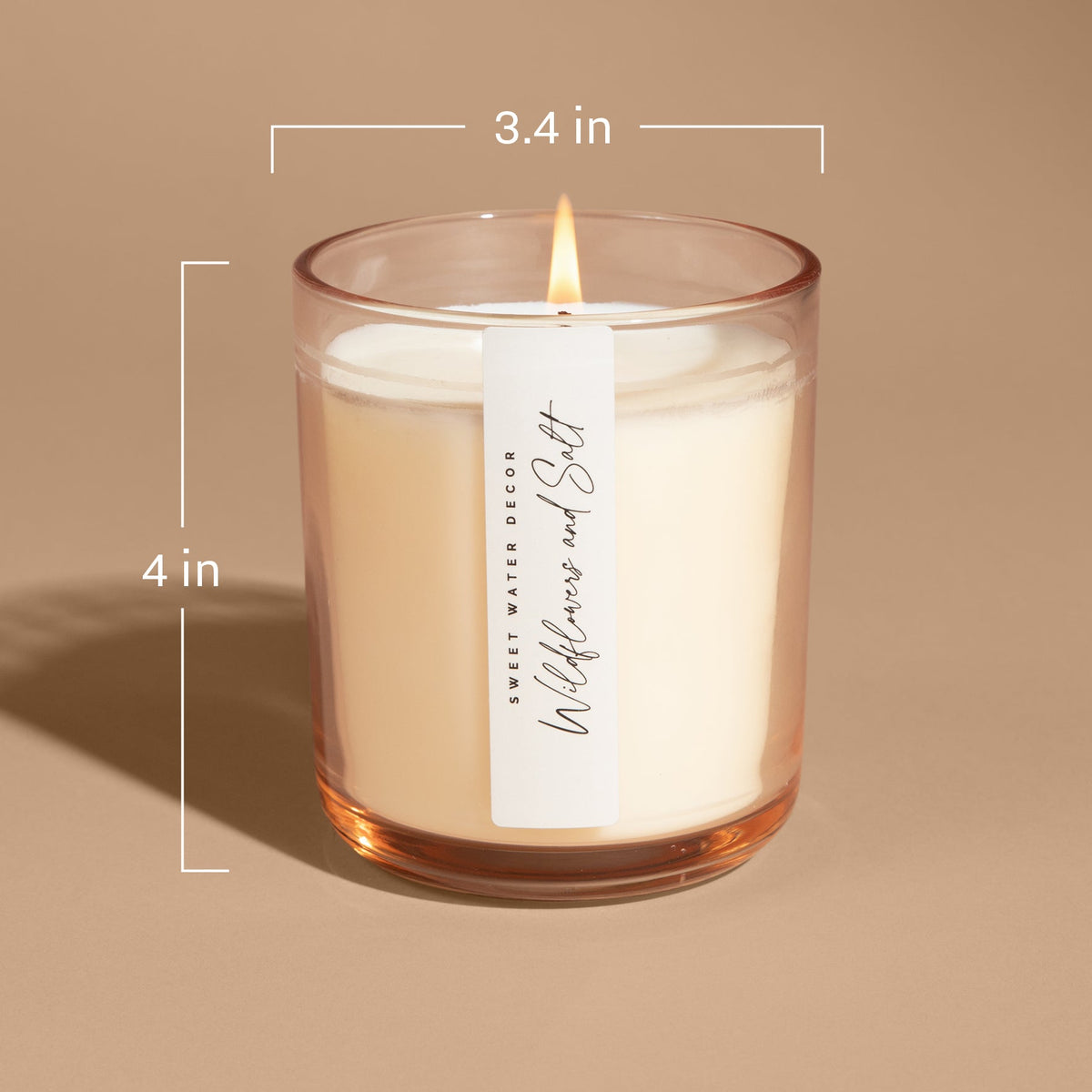 All Over Hearts Soy Candle - Tinted Glass Jar - 12 oz
