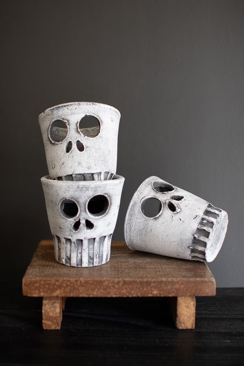 Halloween Skull Votive Holders