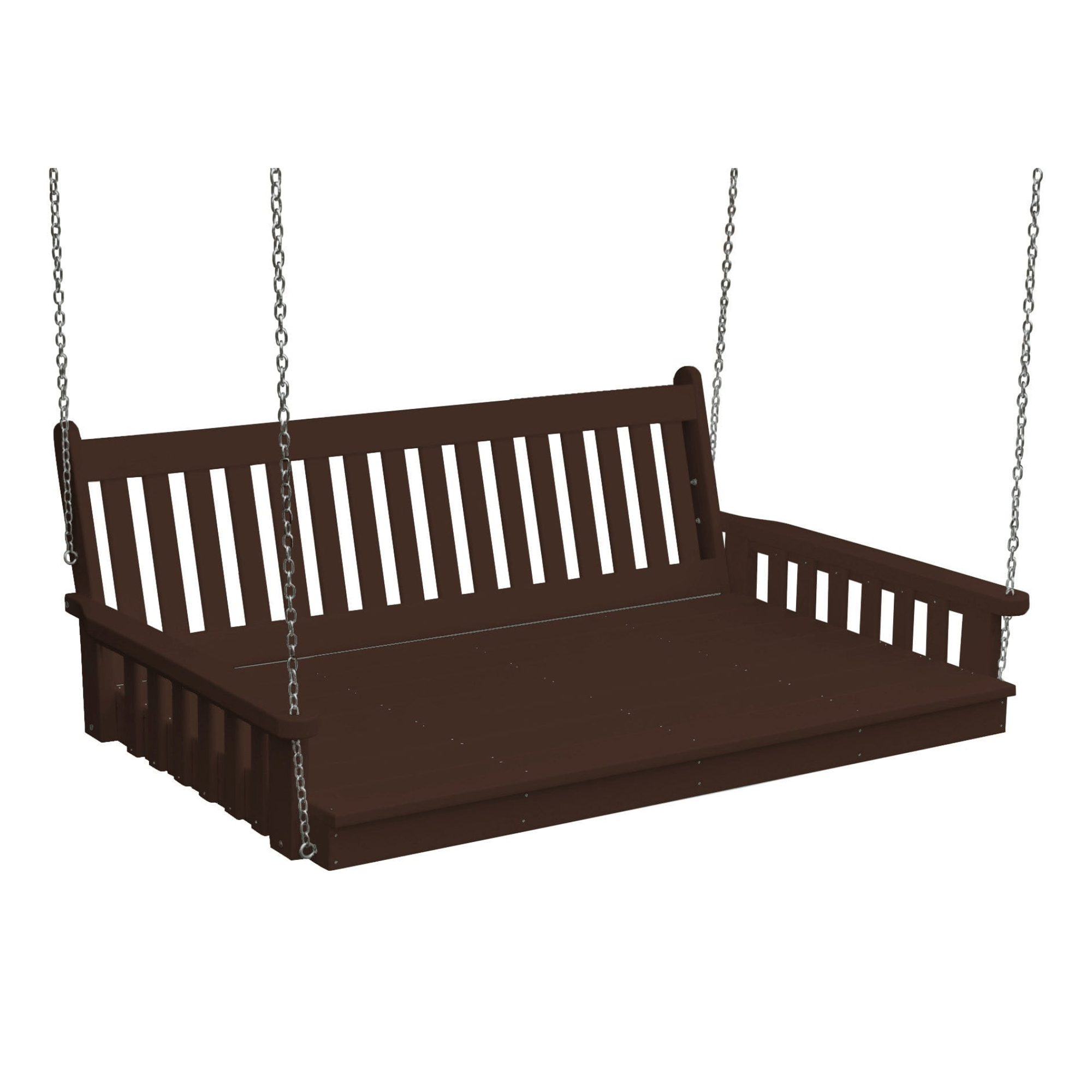Keystone Amish Co. 5 Foot Franklin Recycled Plastic Swing Bed, Tudor Brown
