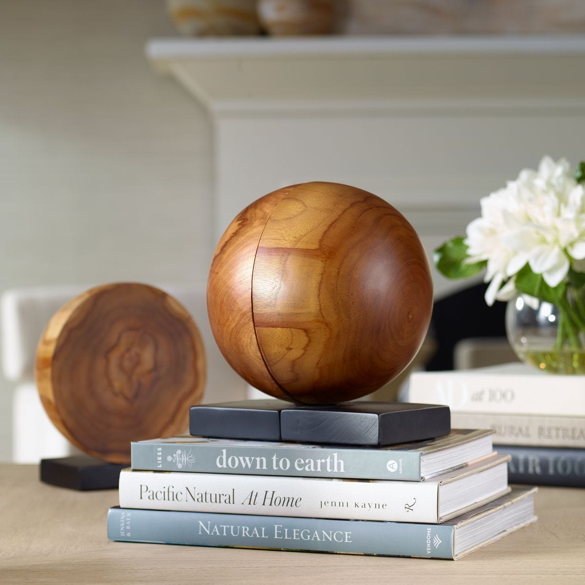 Teak and Noir Bookends - Set of 2