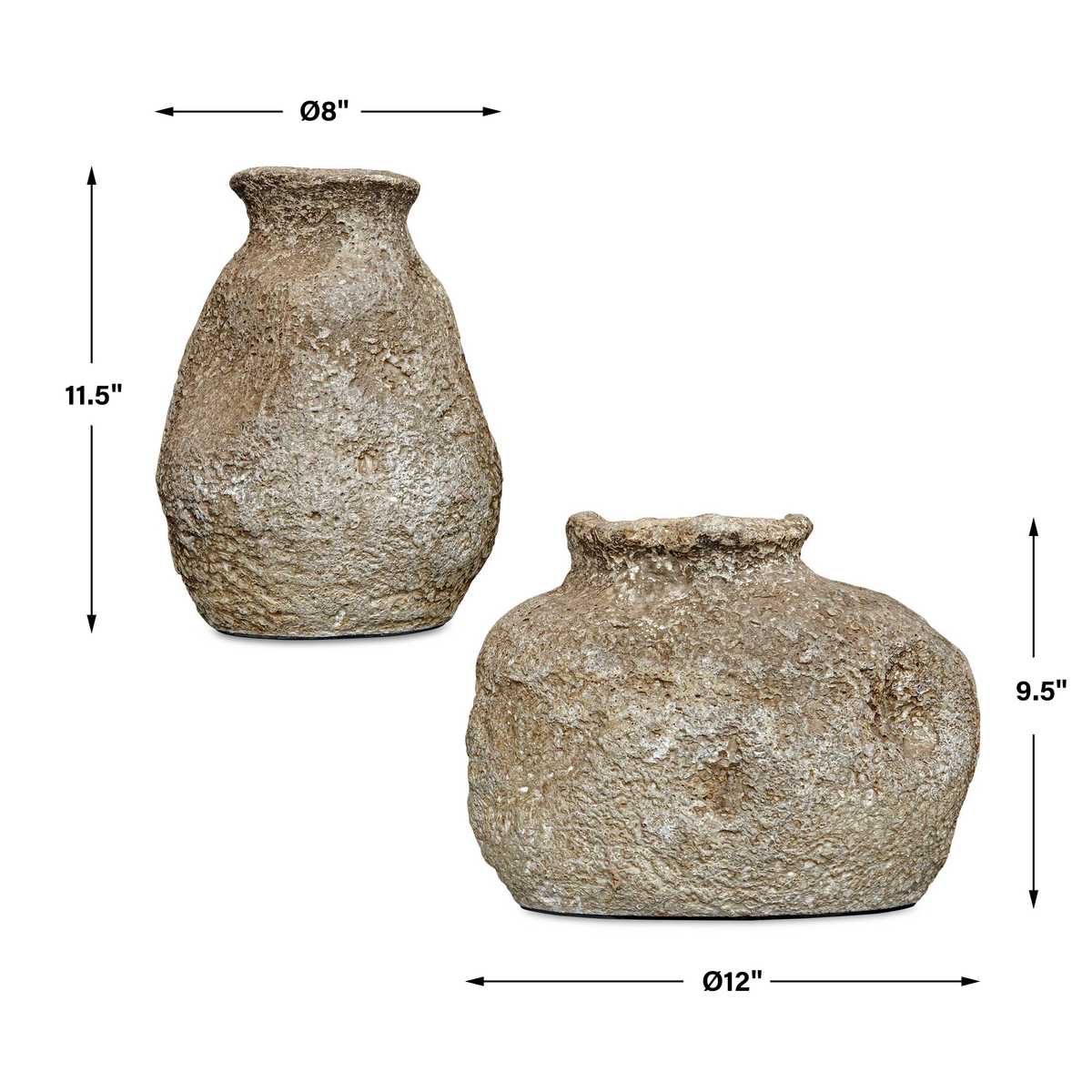 Ancient Echos Indoor-Outdoor Vases - Set of 2