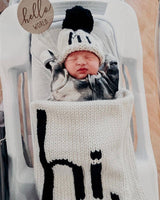 Hi. Hand Knit Baby Blanket