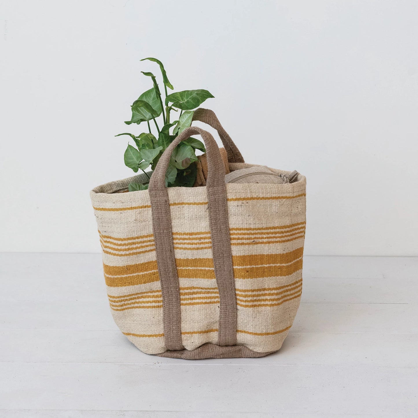 Tote Bag w/ Stripes & Handles