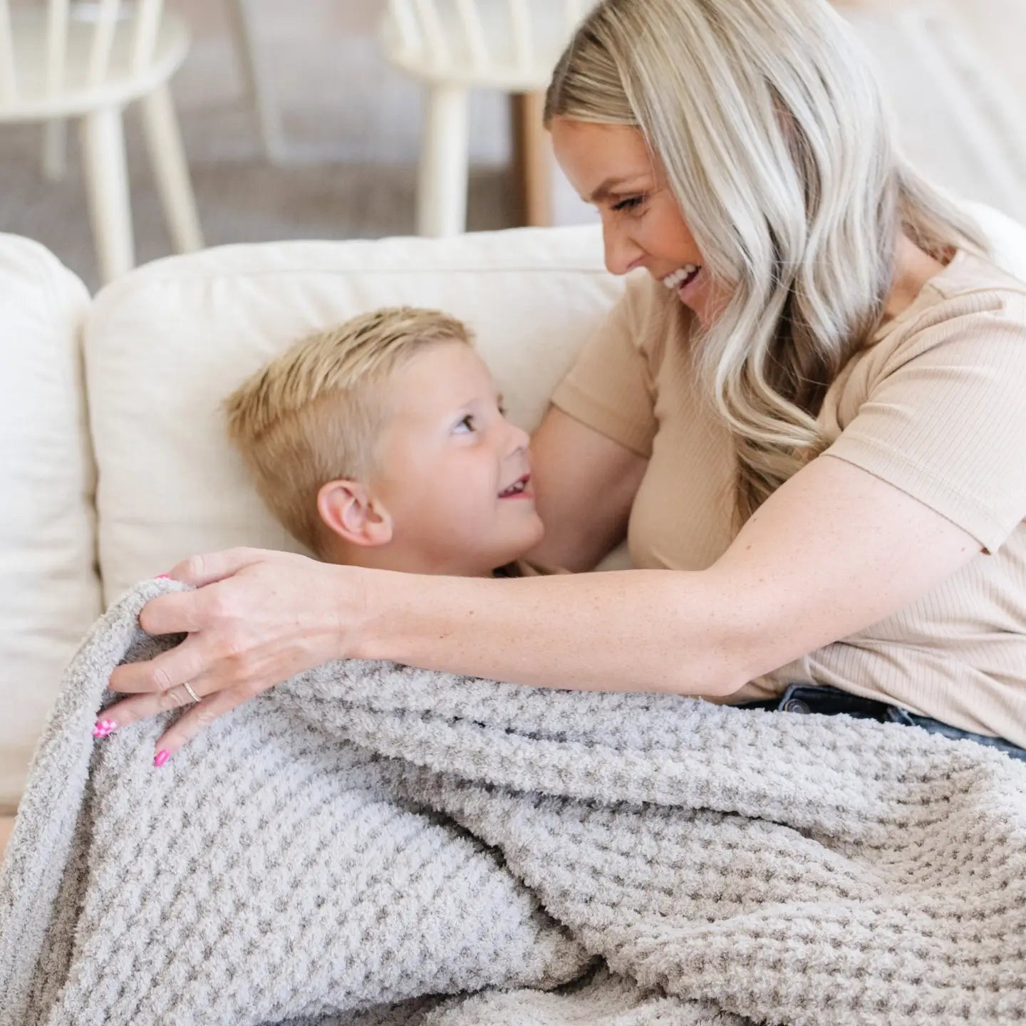 Waffle Knit Throw Blanket
