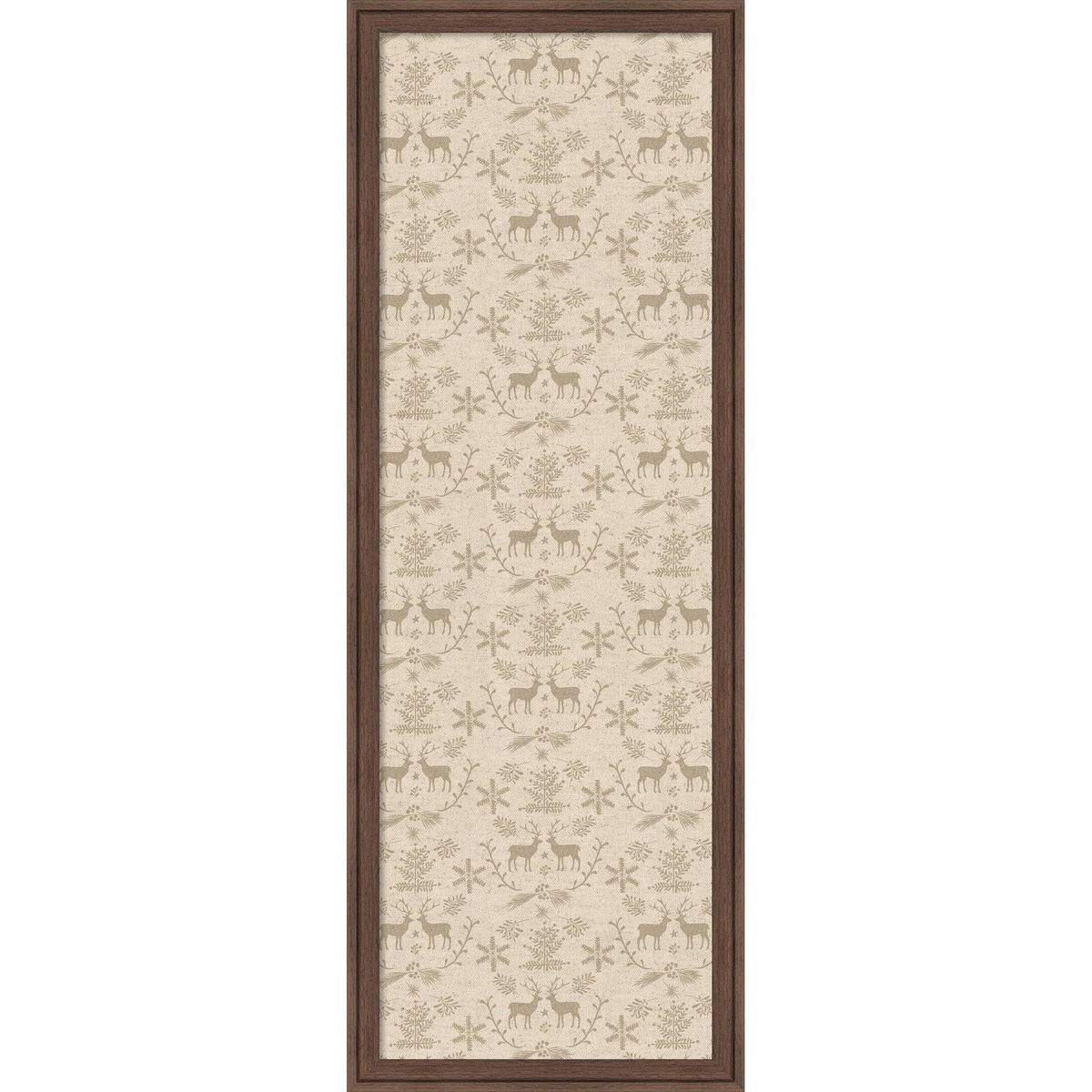Framed Fabric Magnetic Board Christmas Reindeer Wall Organization