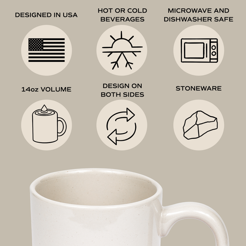 Go For It Stoneware Coffee Mug