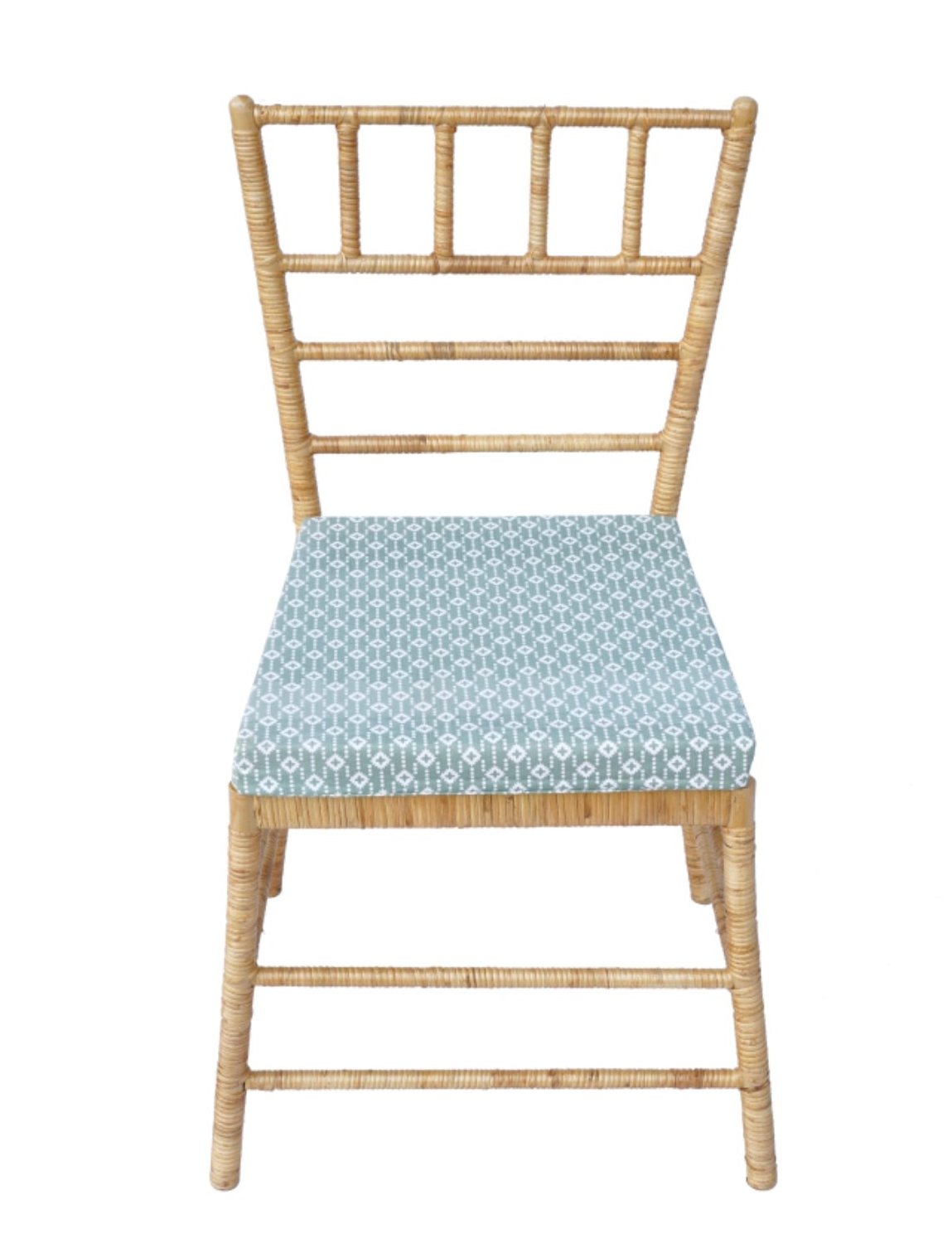 Set of 4 Straight Back Wicker Chair
