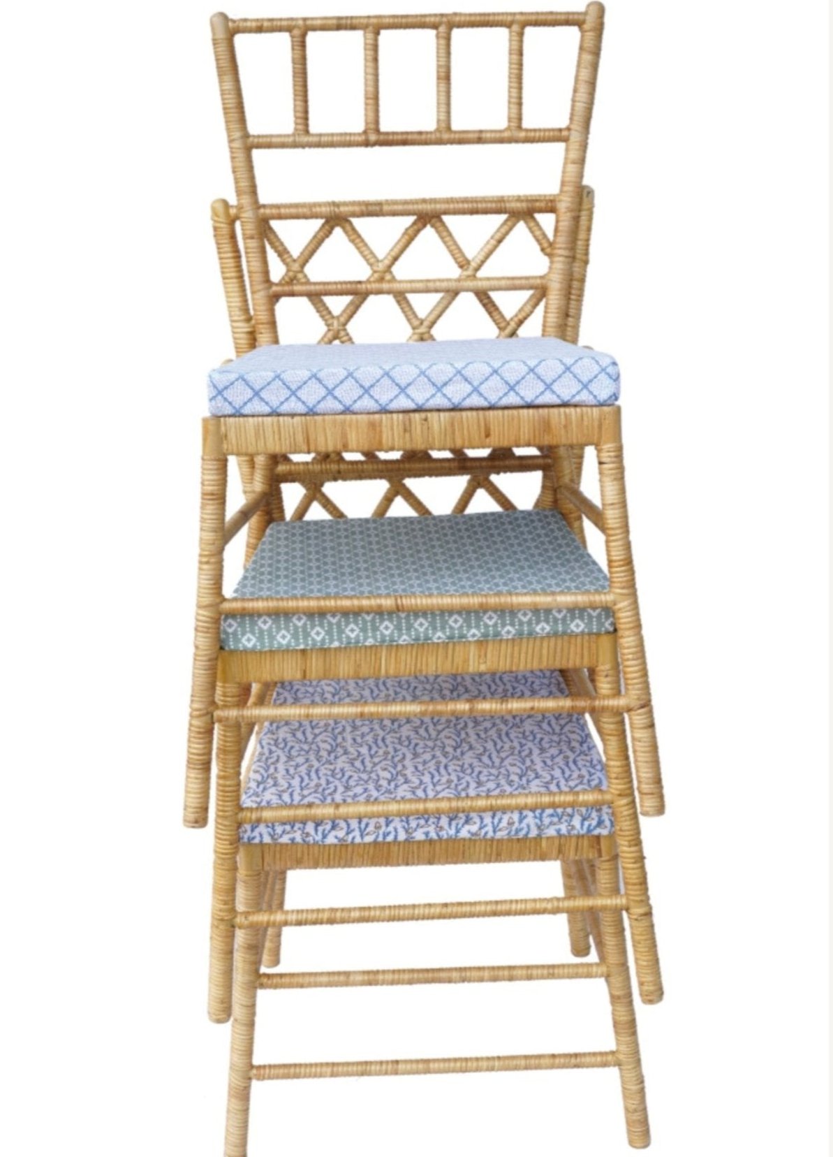 Set of 4 Diamond Back Wicker Chair