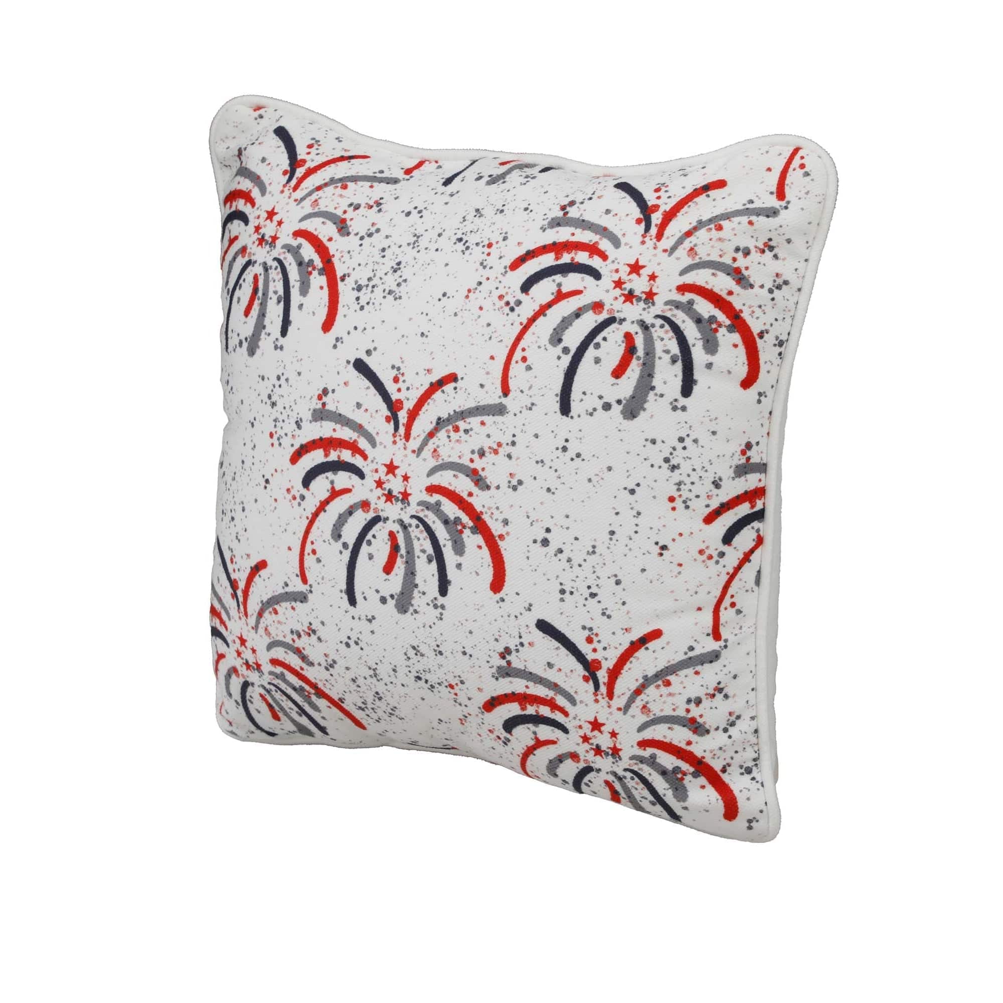 East Green Outdoor Patriotic 14"x14" Accent Pillow