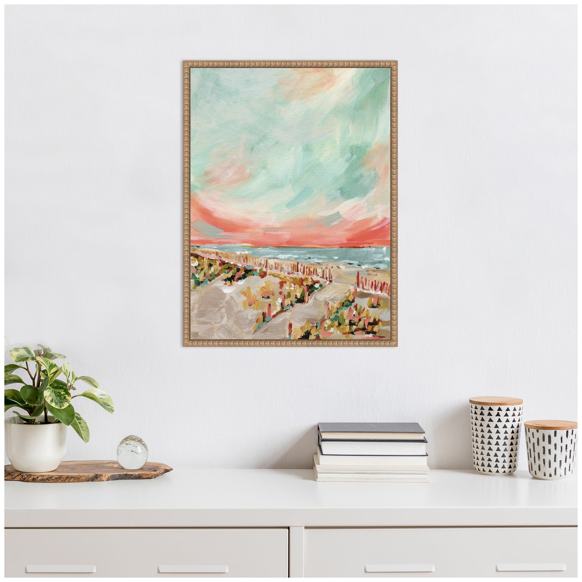 Sylvie Landscape 03 Beach Framed Canvas by Annie Quigley