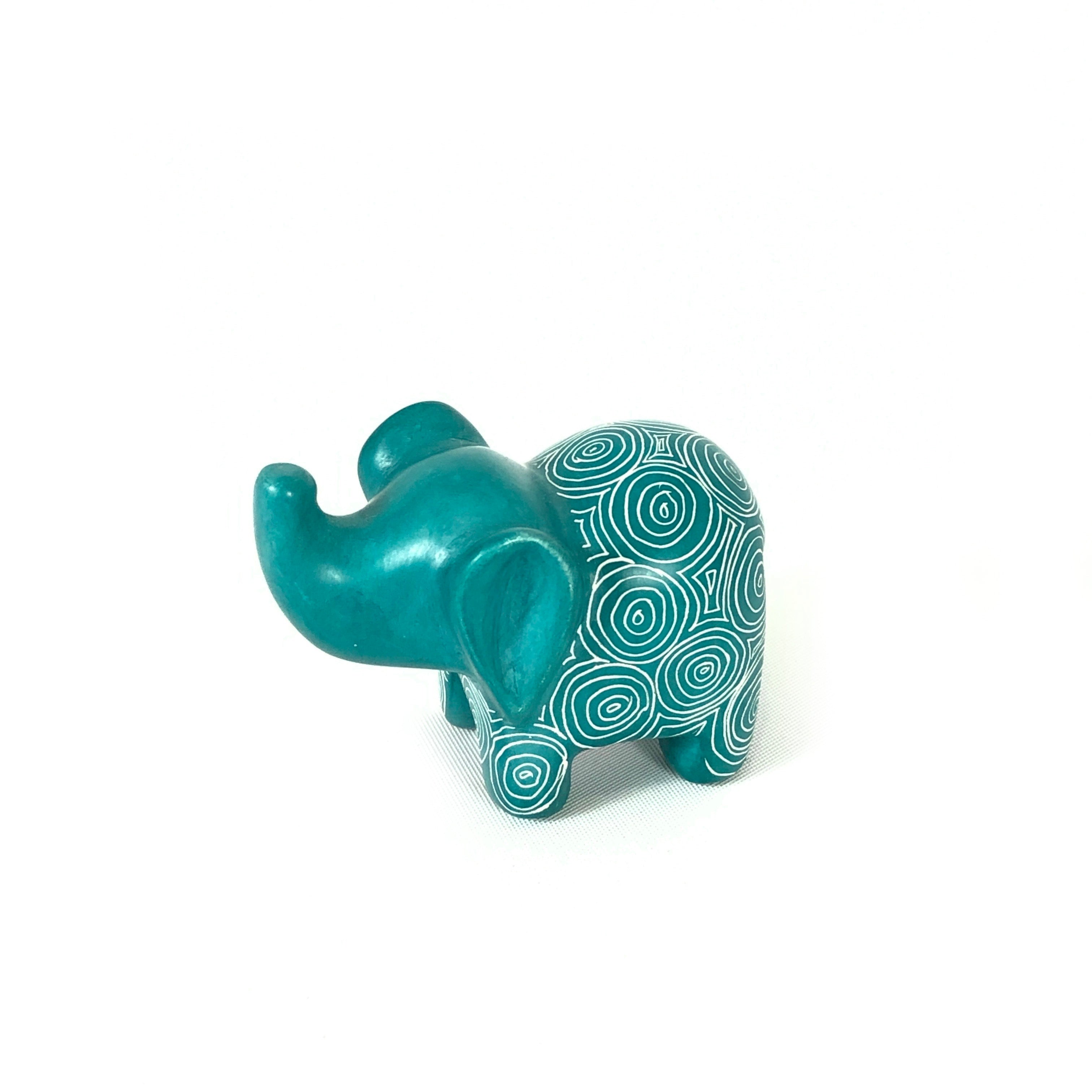 Ocean Green Elephant - Soapstone