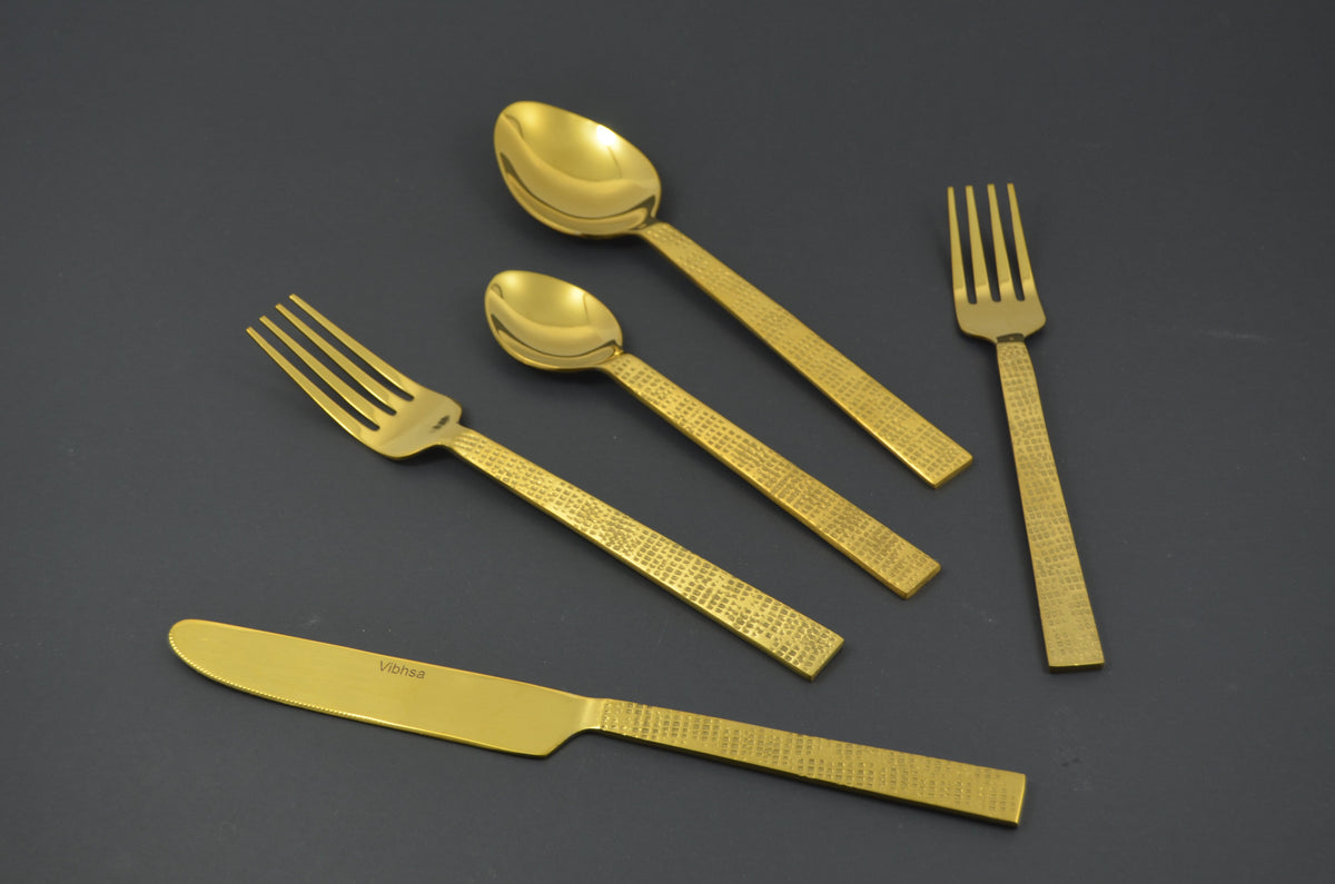 Vibhsa Flatware set of 20 Pieces Gold Egyptian Design
