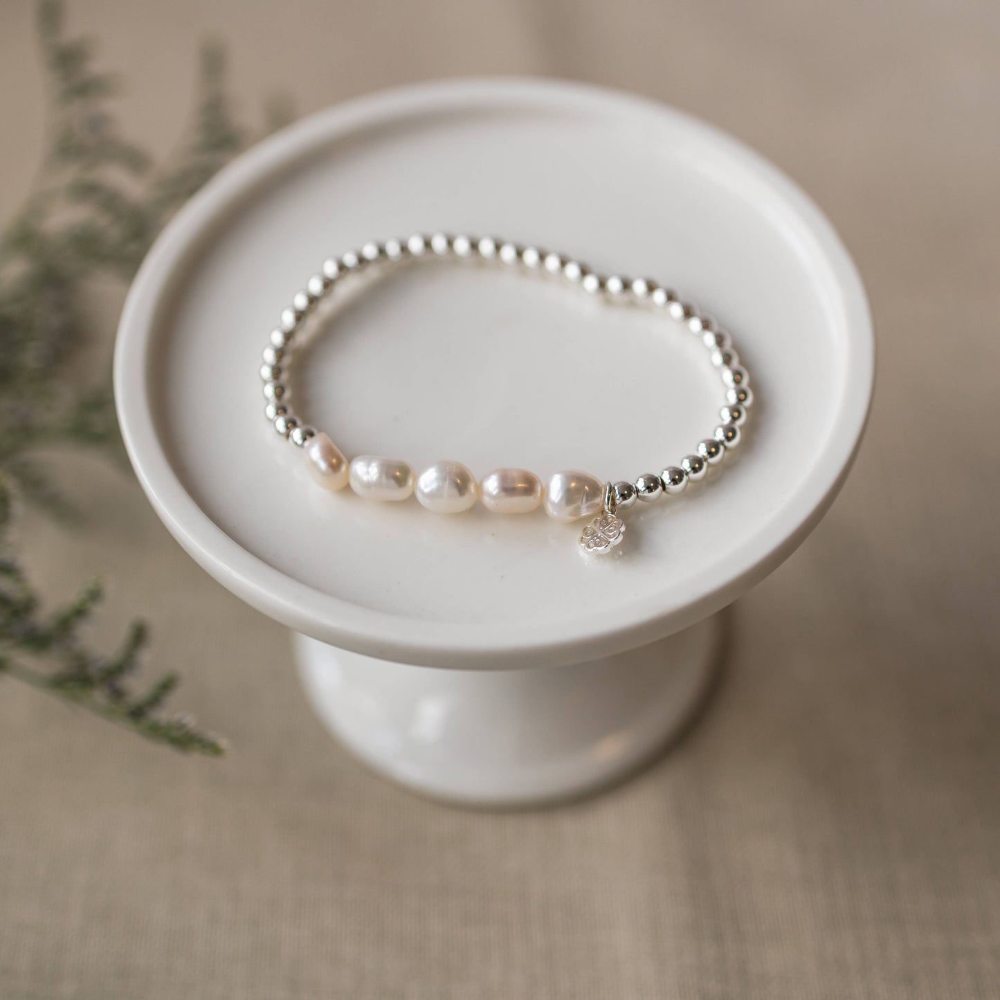 Dixie Bracelet-White Pearl
