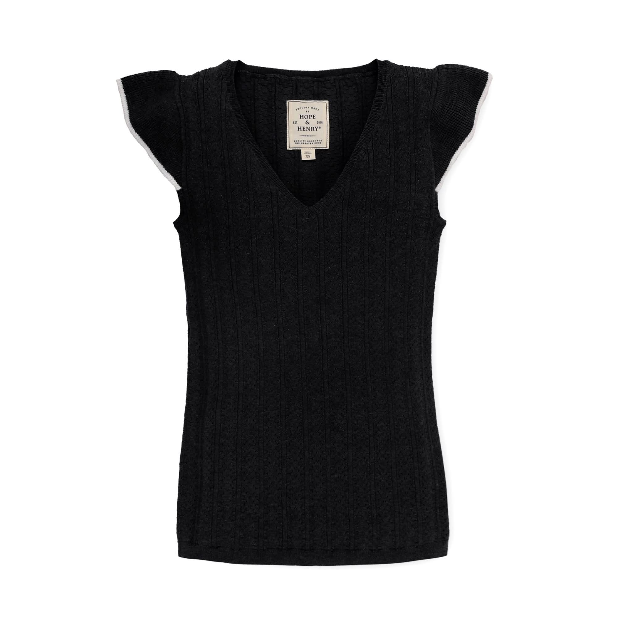 Flutter Sleeve Sweater Top