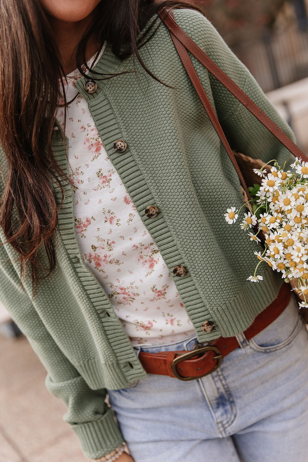 Cloud Knit Cardigan - Fern