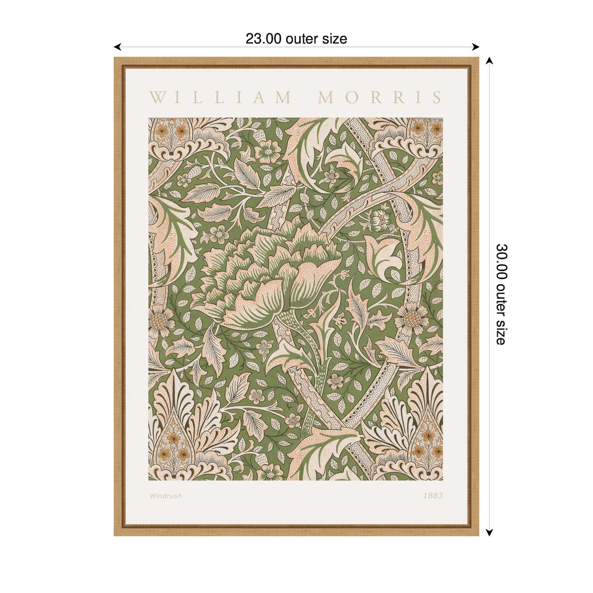 Sylvie Poster William Morris Windrush 1883 Framed Canvas by The Art Institute of Chicago
