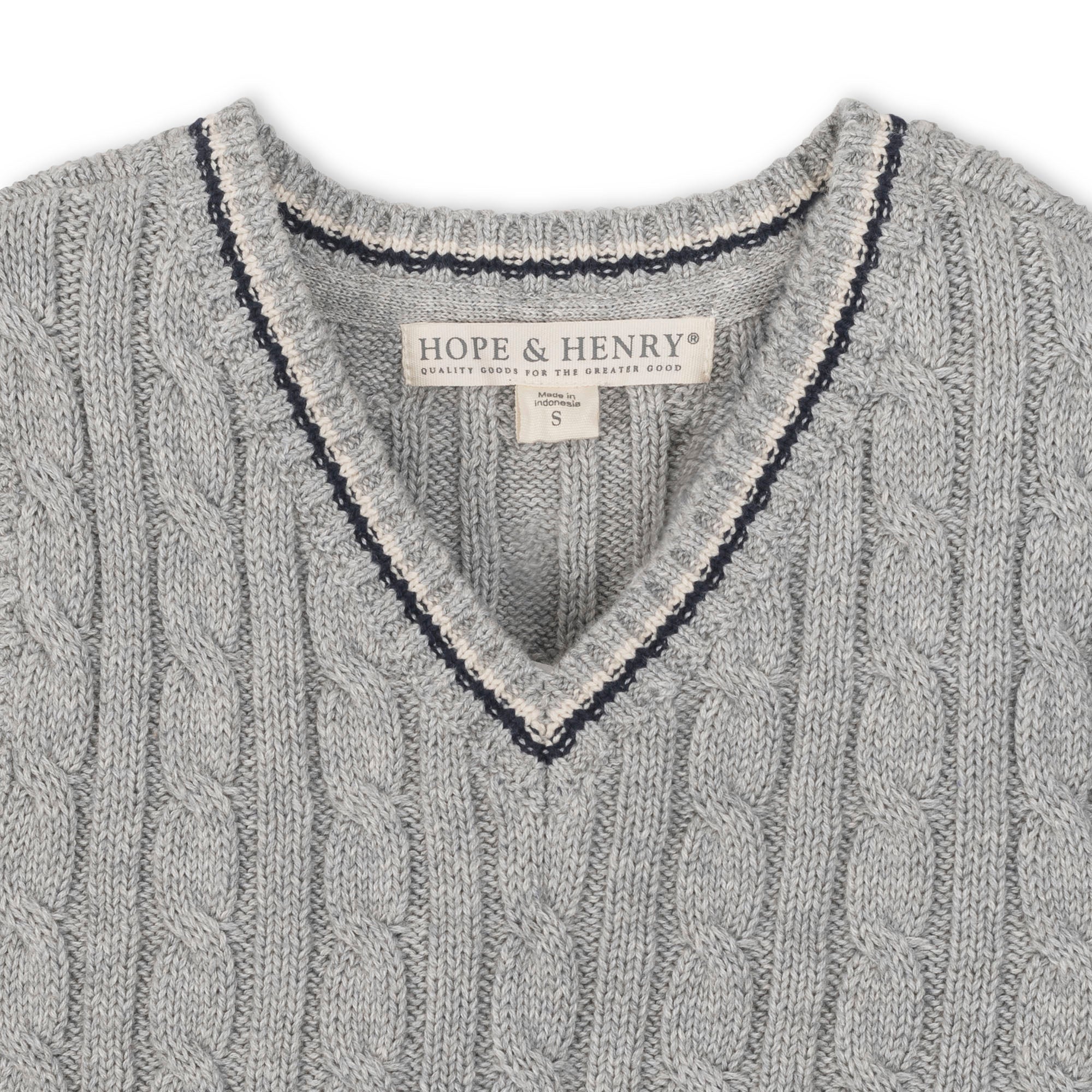 Organic Cable Sweater Vest