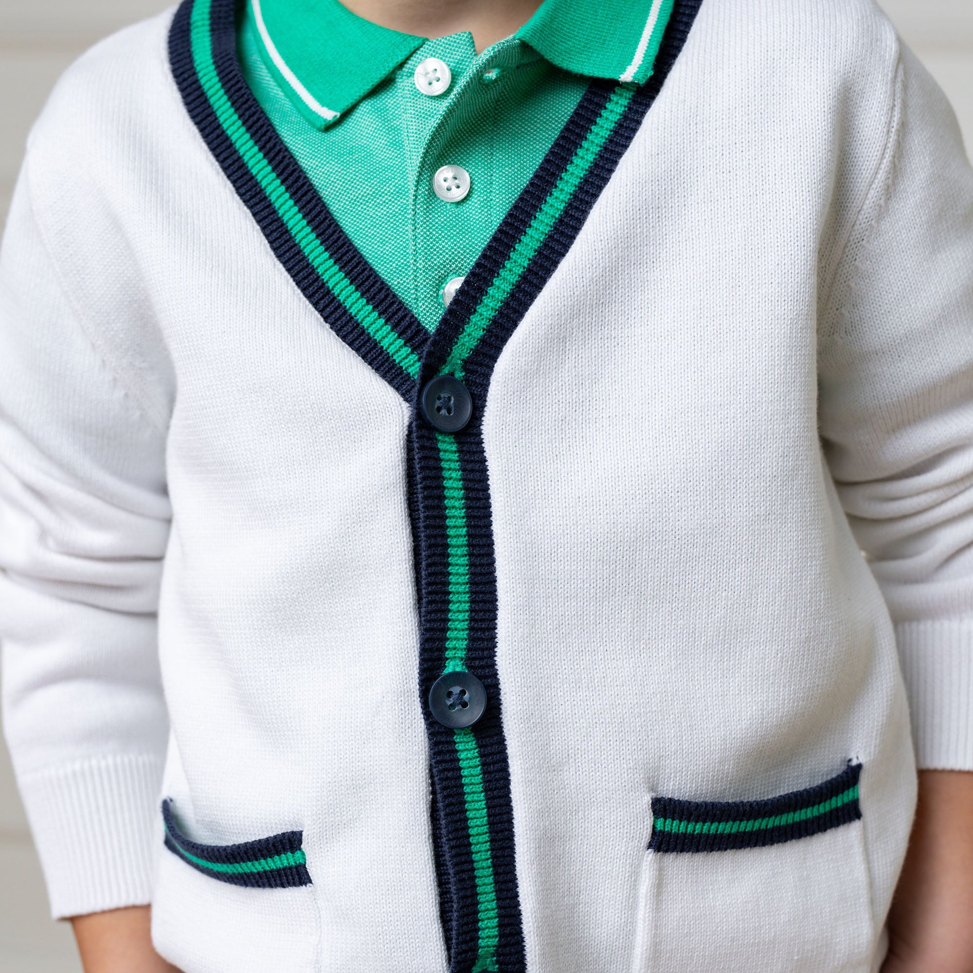 Organic Tipped Cardigan