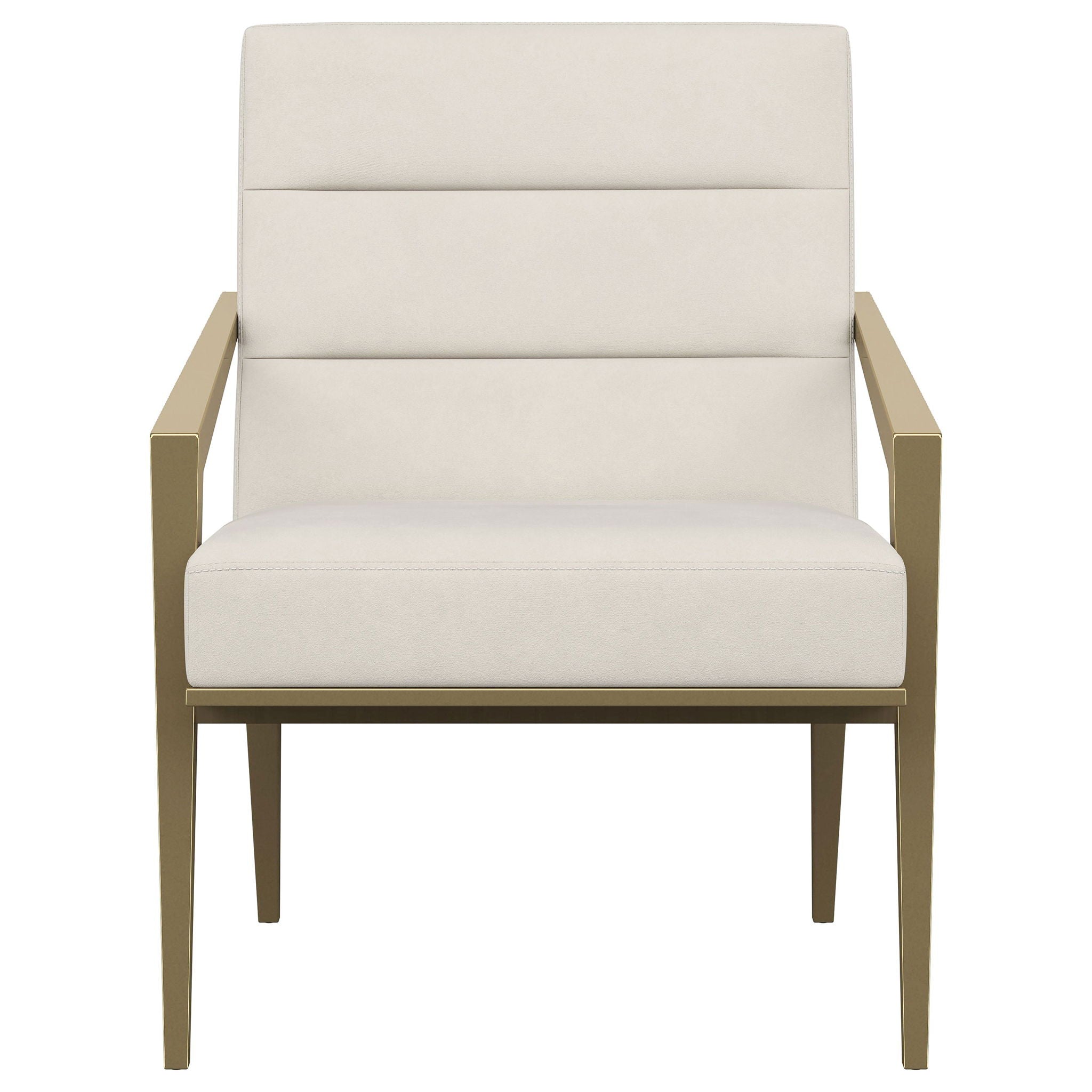 Kirra Upholstered Metal Arm Accent Chair Cream