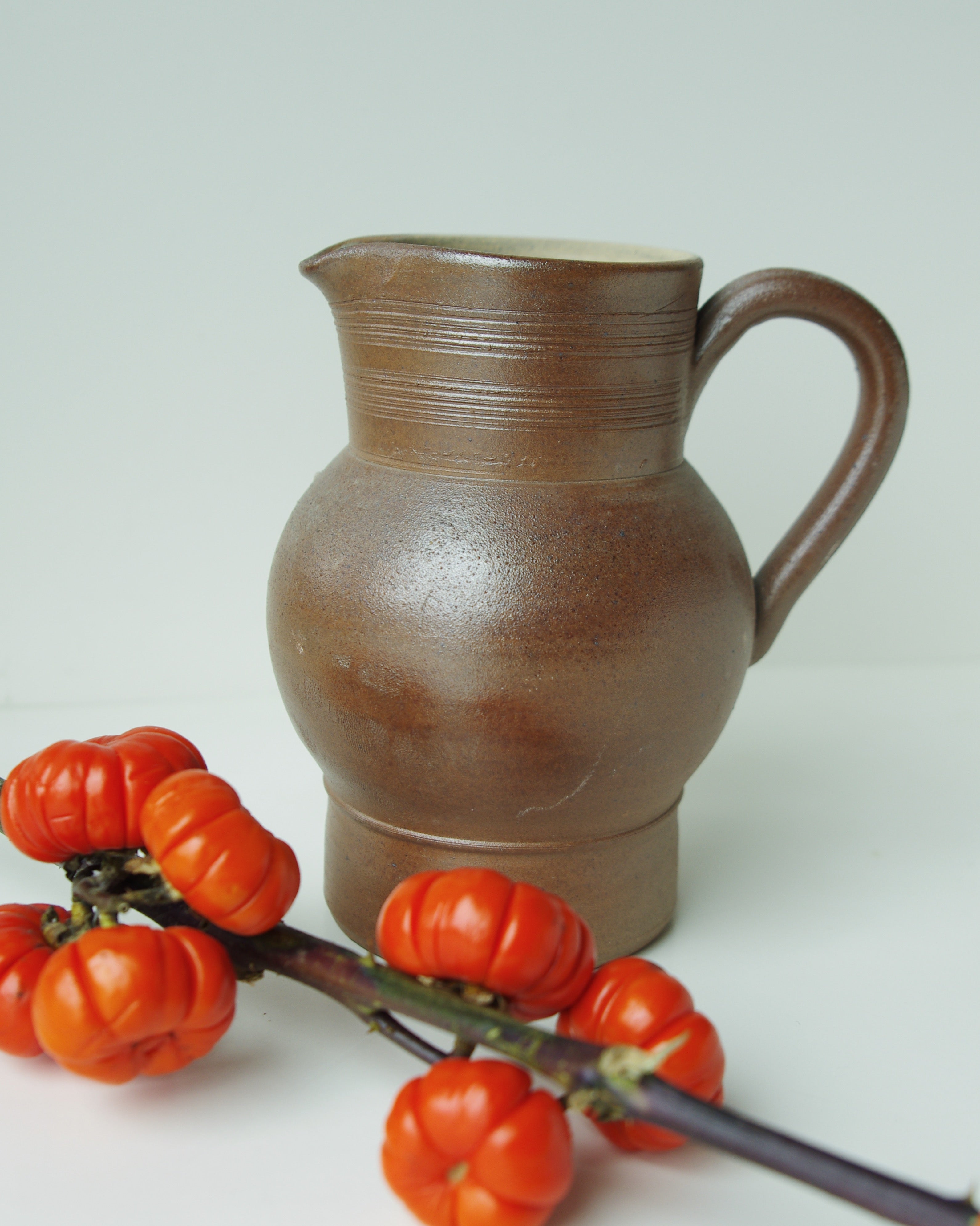 Vintage French Stoneware Water Jug - Small (0.75L) Salt