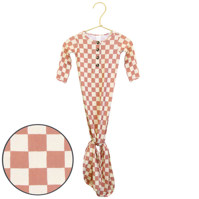 Checkered Knotted Gown