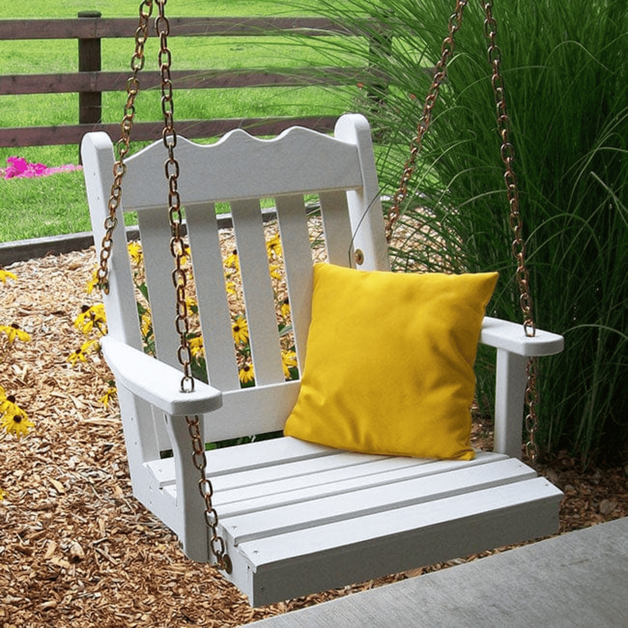 Keystone Amish Co. York Swing Chair, Olive Grey