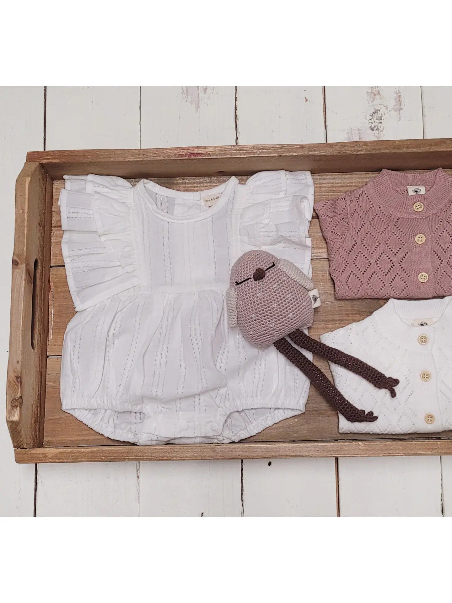 Bubble Ruffle Romper + Bow