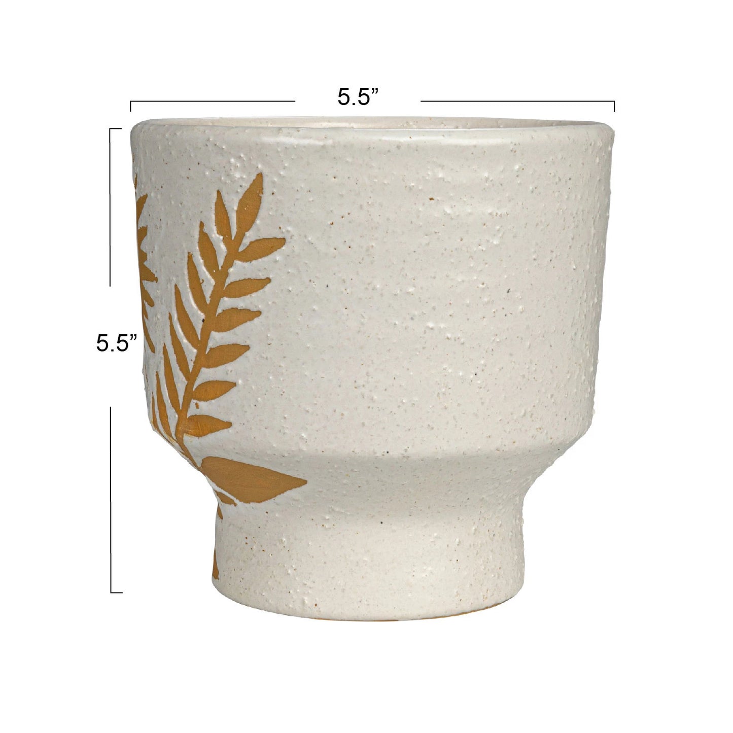 Coarse Stoneware Footed Planter