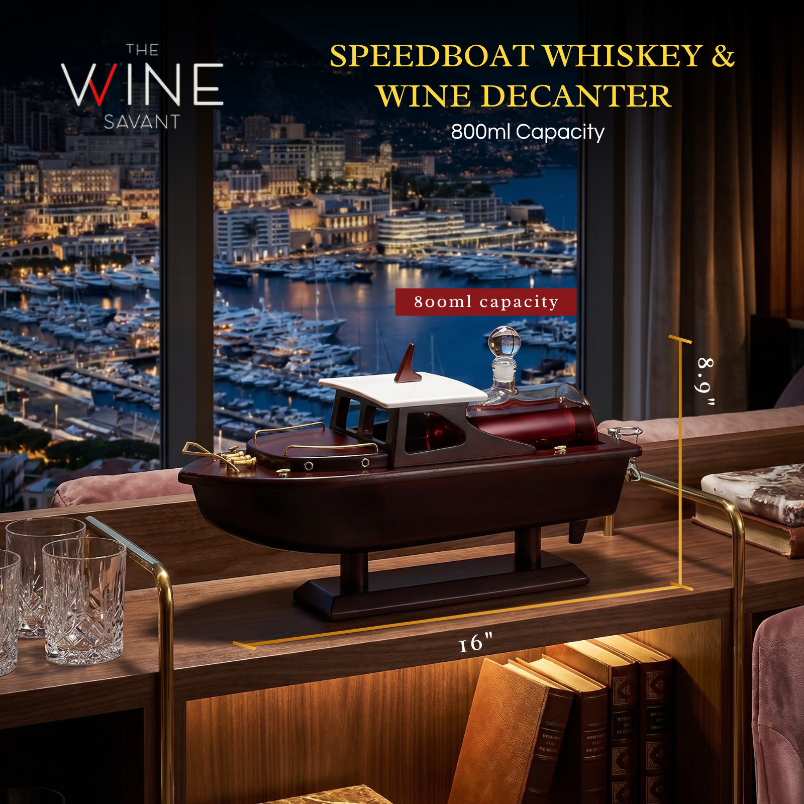 Boat Ship Whiskey Wine Decanter Ship Ship Decanter Set 800ML Drink Dispenser For Win