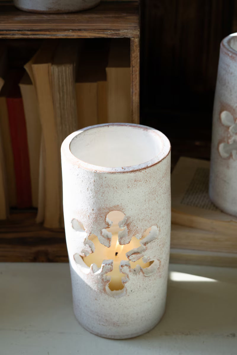 Clay Snowflake Luminary