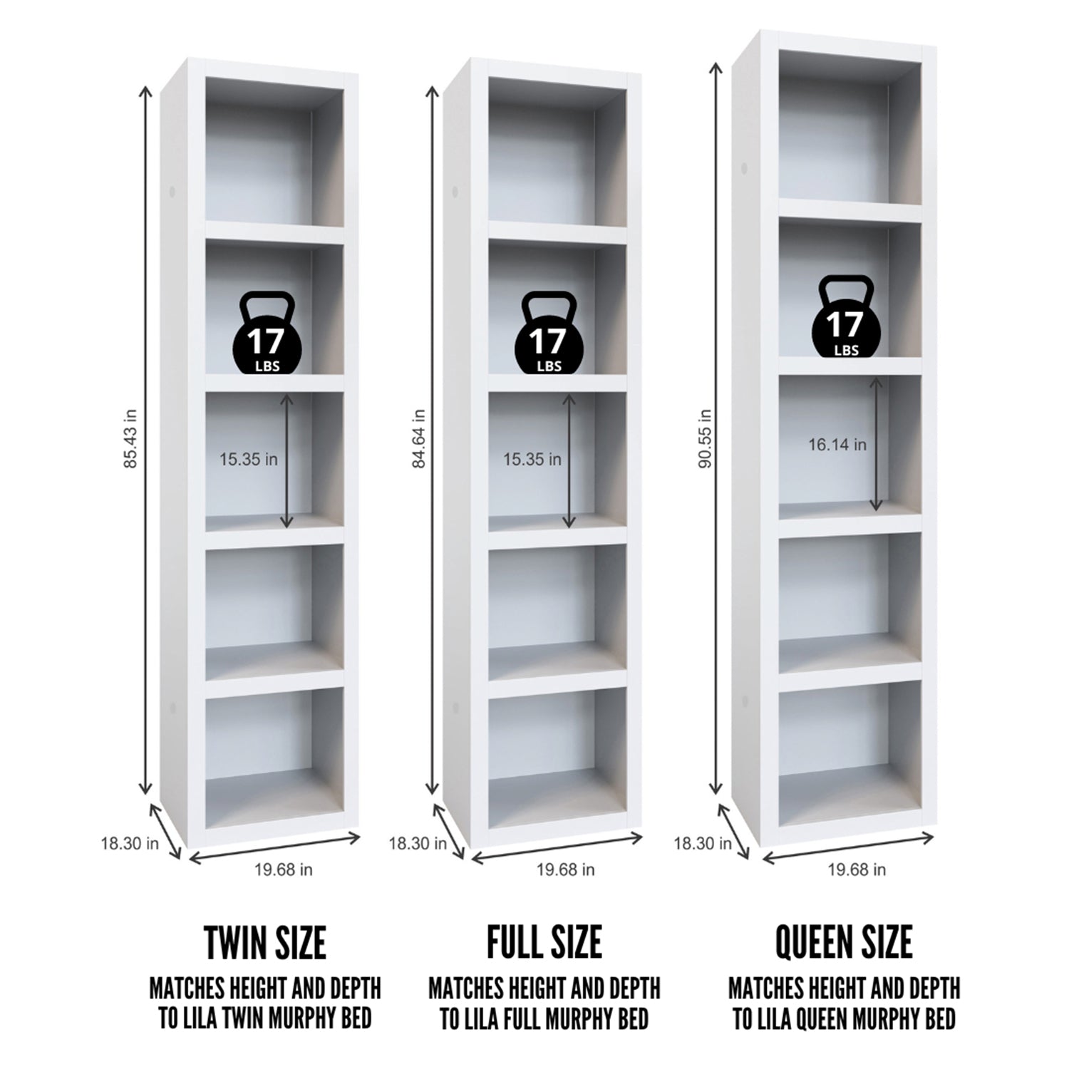 Black 85-in Tall Wooden Bookcase Shelf