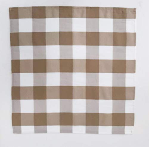 Fennco Styles Buffalo Check Design Cloth Napkins 18" W x 18" L, Set of 4 - Handmade in USA - Plaid Rustic Dinner Napkins for Everyday Use, Banquet, Holiday, Family Gathering and Special Occasion