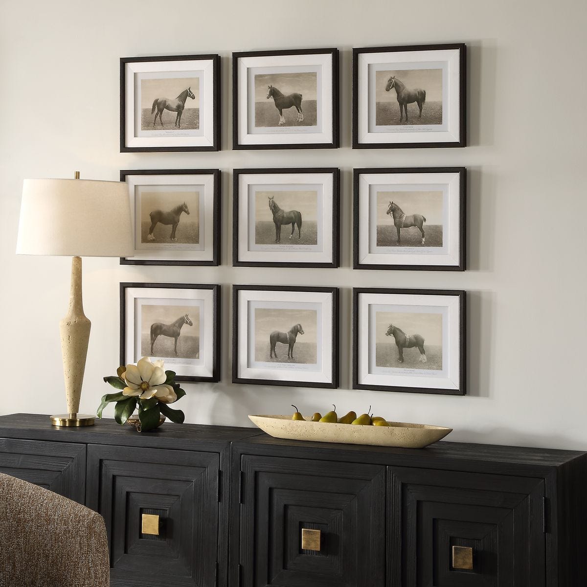 Equine Dynasty Framed Prints - Set of 9