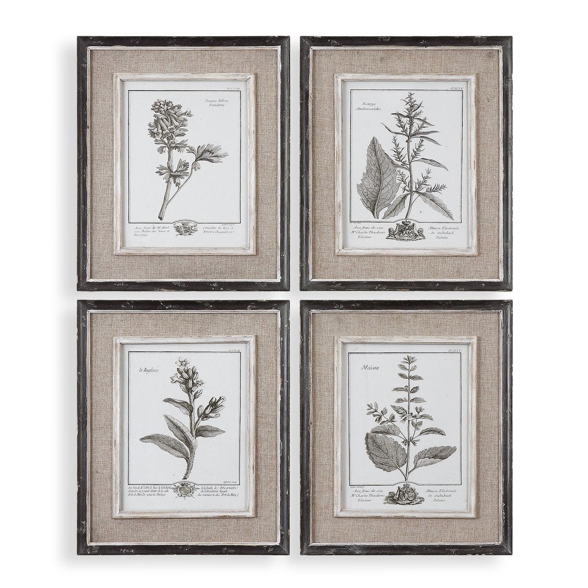 Casual Grey Study Framed Prints - Set of 4