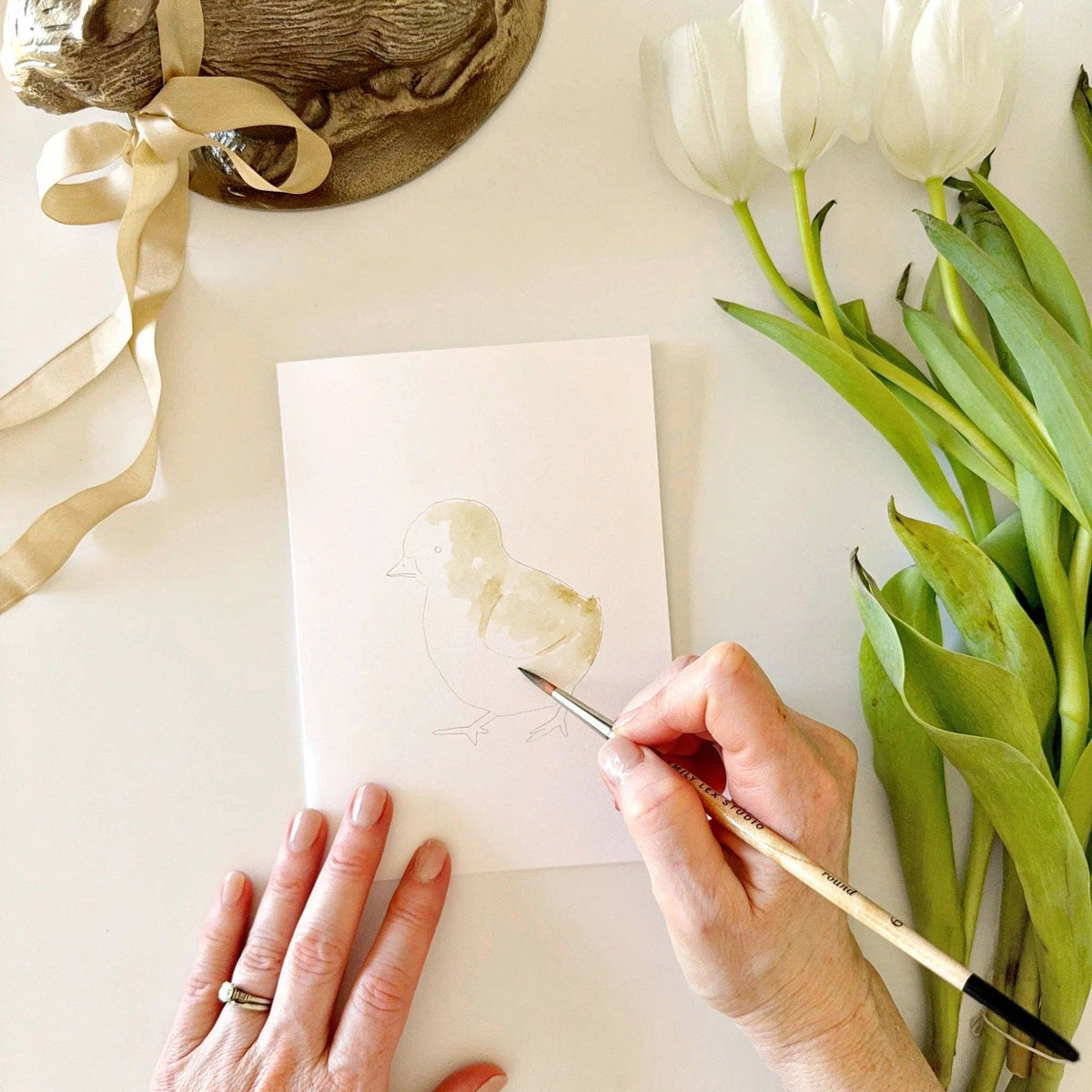 Easter paintable watercolor notecard set