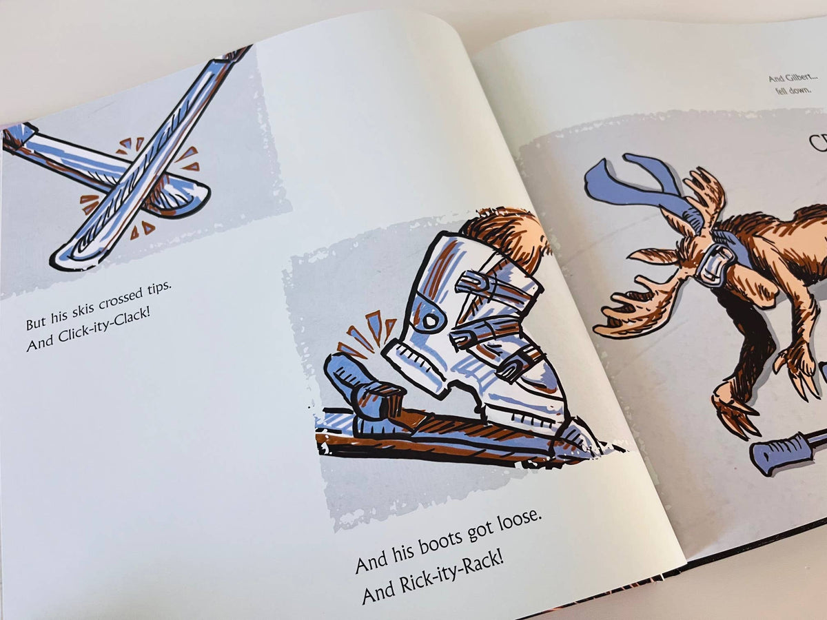 Gilbert the Moose Learns How To Ski - children's book