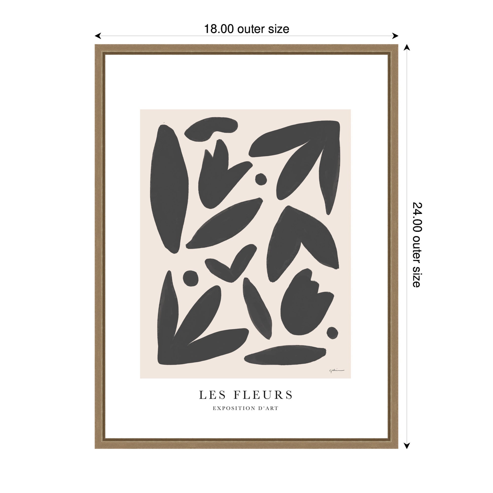 Exposition d Art Les Fleurs by Gabrielly Guedes Framed Canvas Wall Art Print